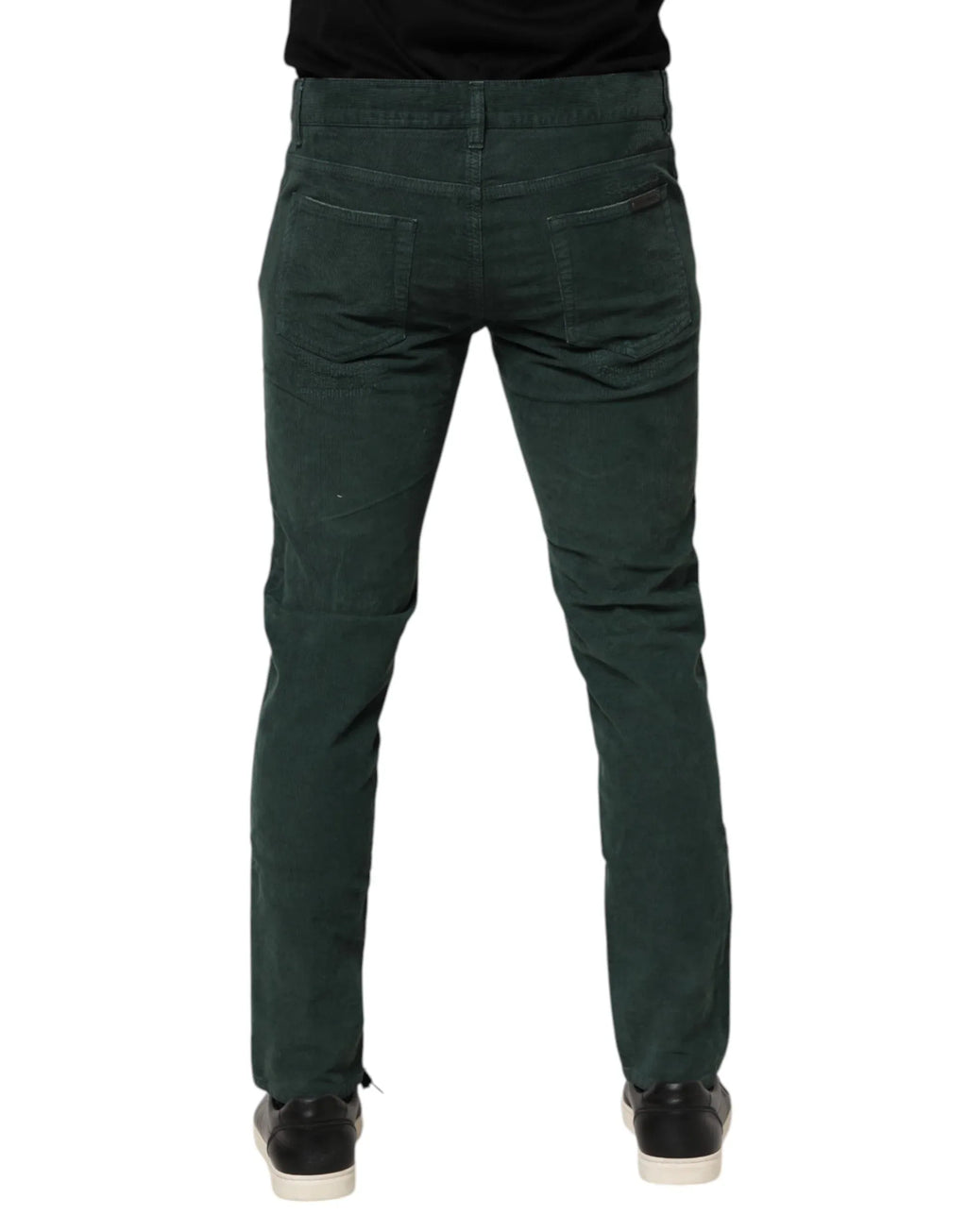 Dolce & Gabbana Green Cotton Corduroy Skinny Pants - Zeiniez