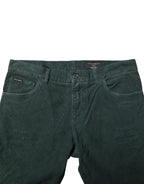 Dolce & Gabbana Green Cotton Corduroy Skinny Pants - Zeiniez