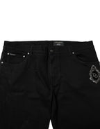 Dolce & Gabbana Black Cotton Skinny Men Denim Jeans - Zeiniez