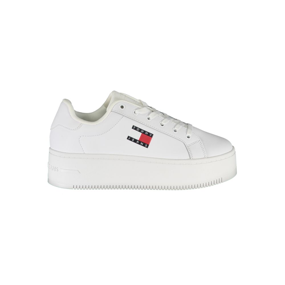 Tommy Hilfiger White Leather Women Sneaker - Zeiniez