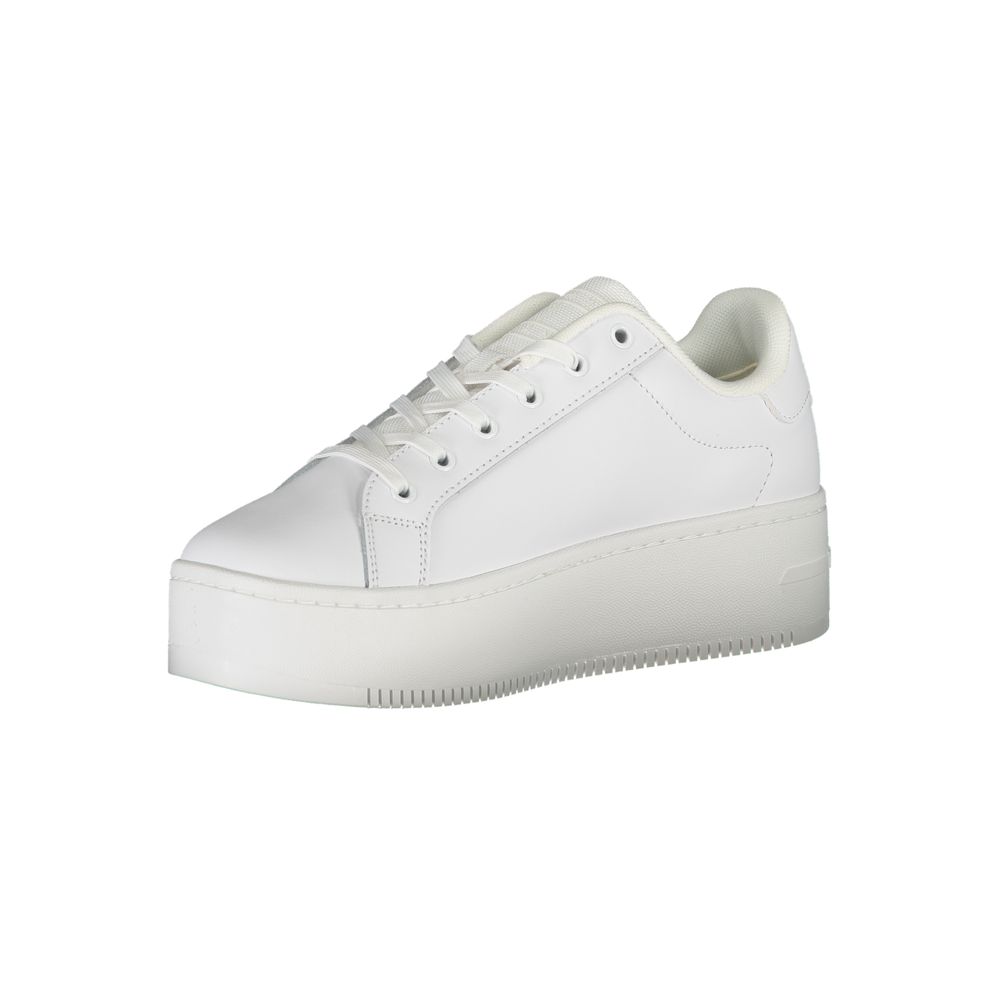 Tommy Hilfiger White Leather Women Sneaker - Zeiniez