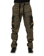 Dolce & Gabbana Brown Cotton Camouflage Cargo Pants - Zeiniez