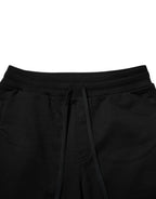 Dolce & Gabbana Black Cotton Logo Tape Men Jogger Pants