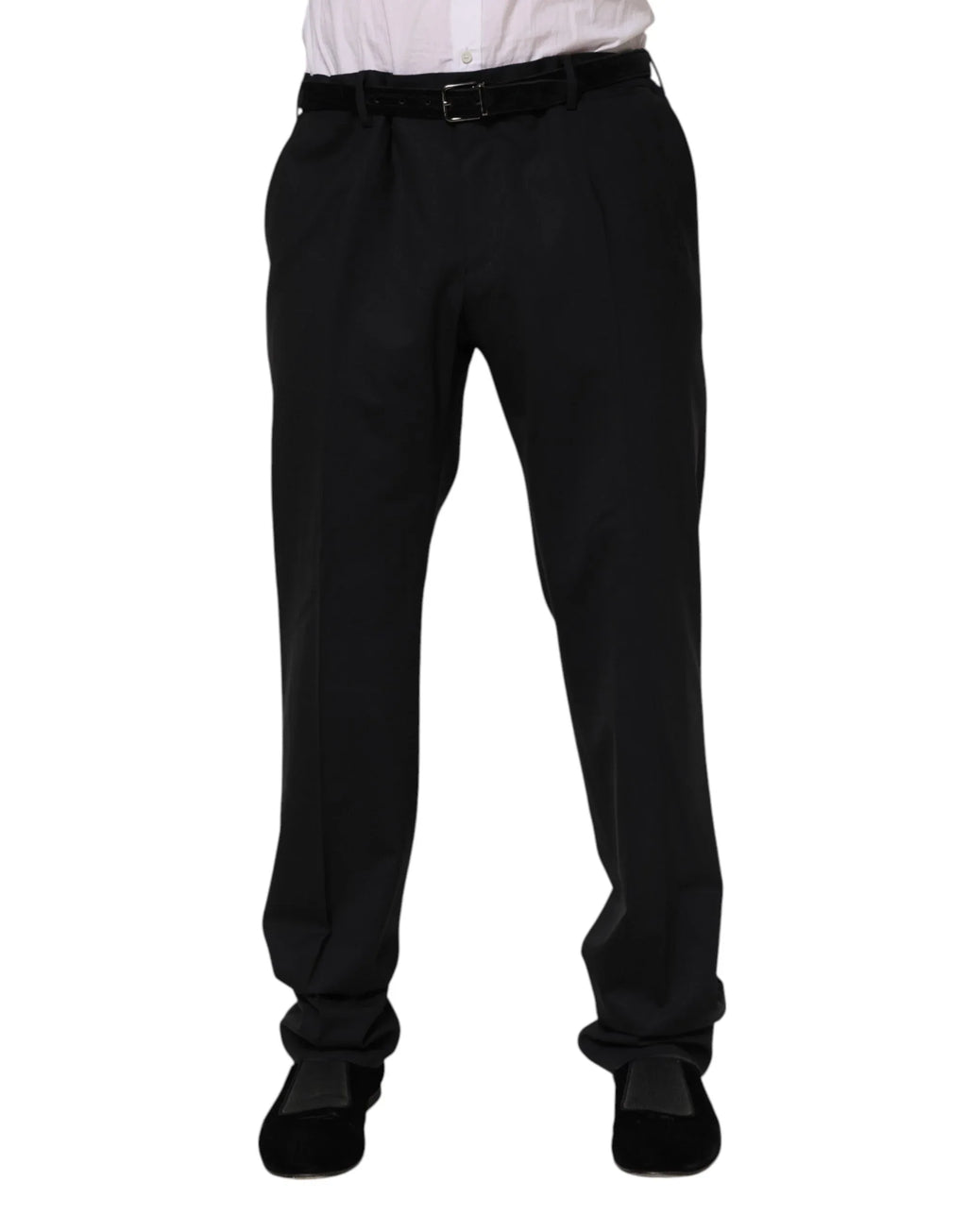 Dolce & Gabbana Black Wool Formal Dress Pants - Zeiniez