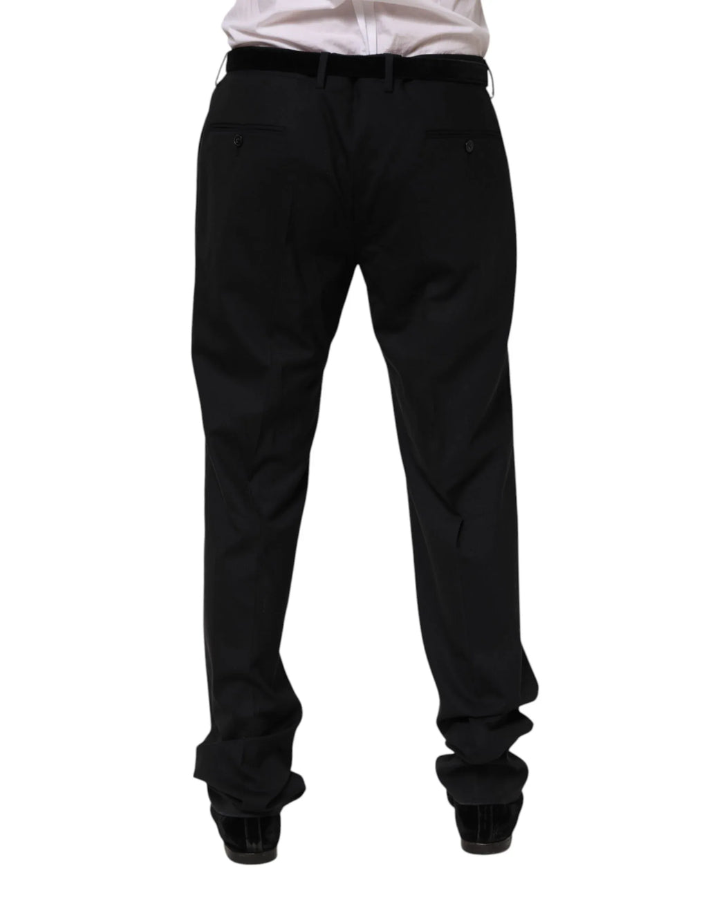 Dolce & Gabbana Black Wool Formal Dress Pants - Zeiniez