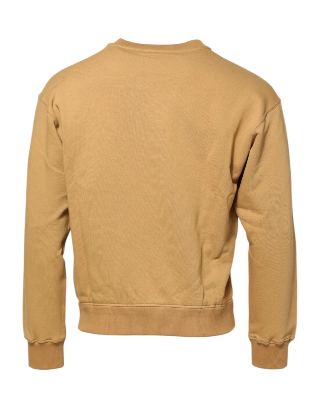 Dolce & Gabbana Mustard Cotton DG Embossed Pullover Sweater - Zeiniez