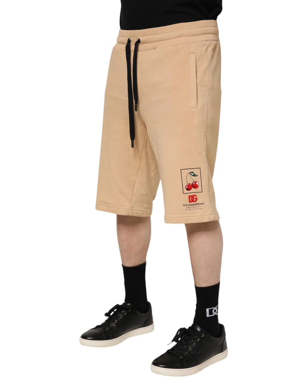 Dolce & Gabbana Yellow Cotton Men Bermuda Sweatshorts Shorts - Zeiniez