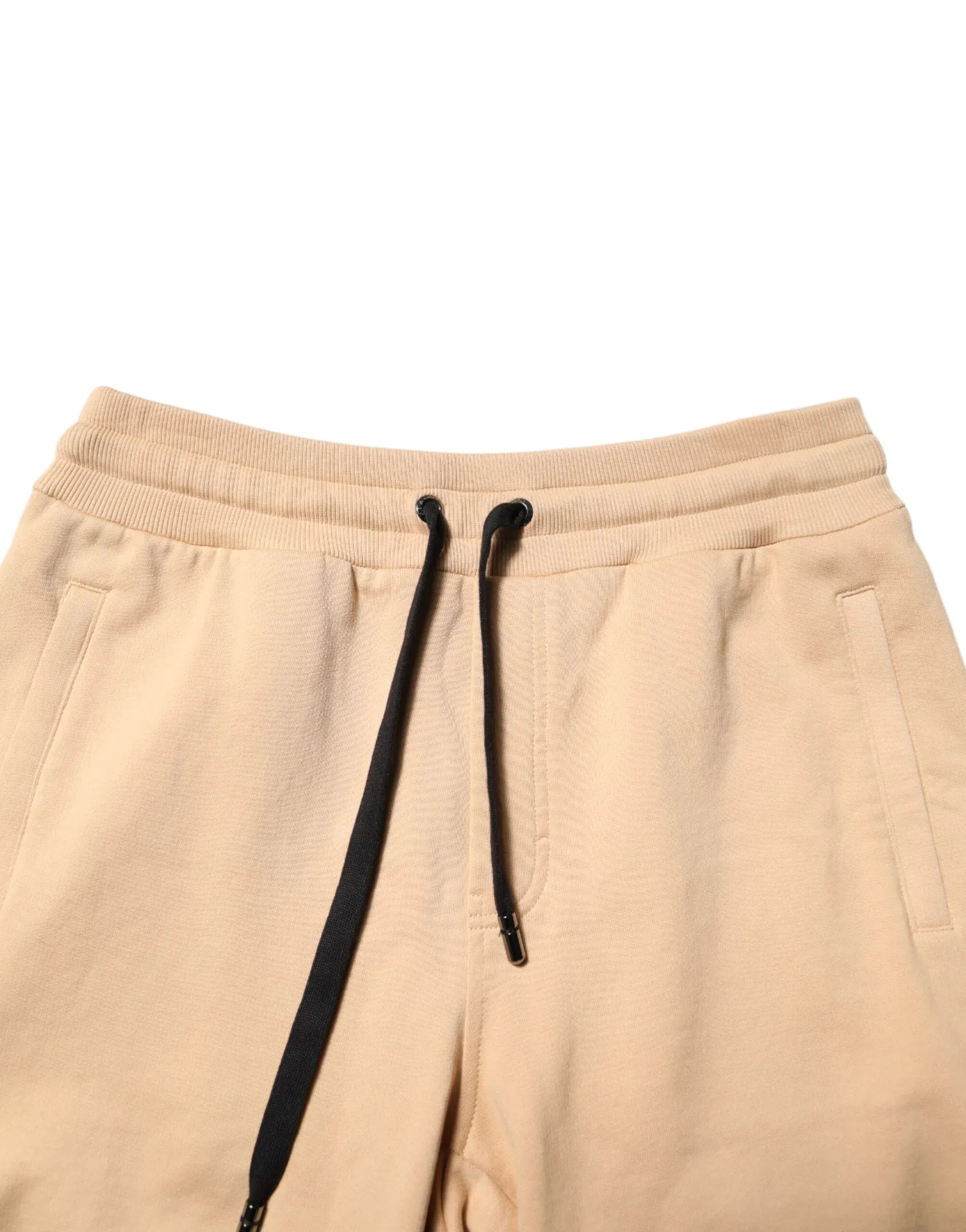 Dolce & Gabbana Yellow Cotton Men Bermuda Sweatshorts Shorts - Zeiniez