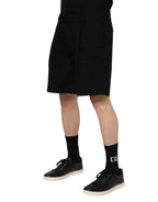 Dolce & Gabbana Black Cotton Knee Length Men Bermuda Shorts - Zeiniez
