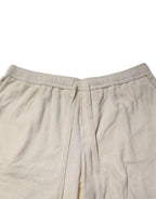 Dolce & Gabbana Ivory Cotton Men Bermuda Sweatshorts Shorts - Zeiniez