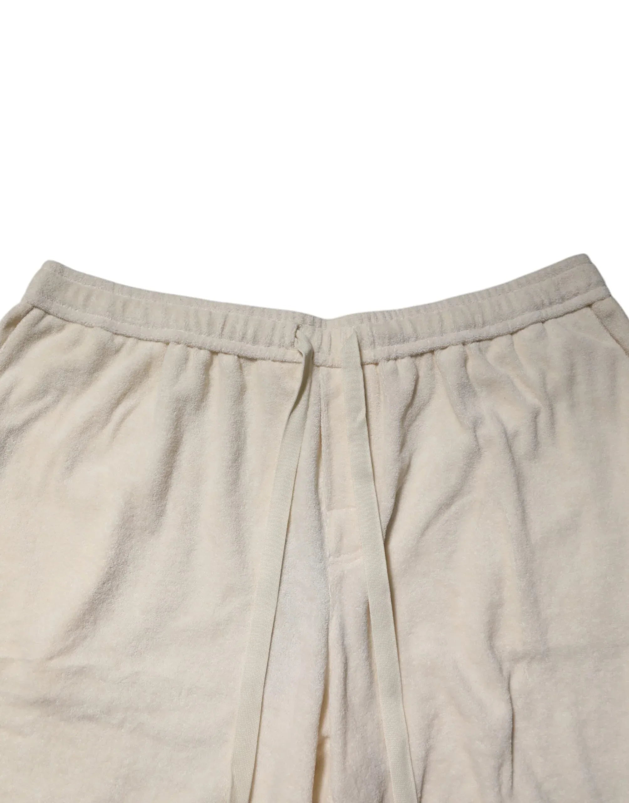 Dolce & Gabbana Ivory Cotton Men Bermuda Sweatshorts Shorts - Zeiniez
