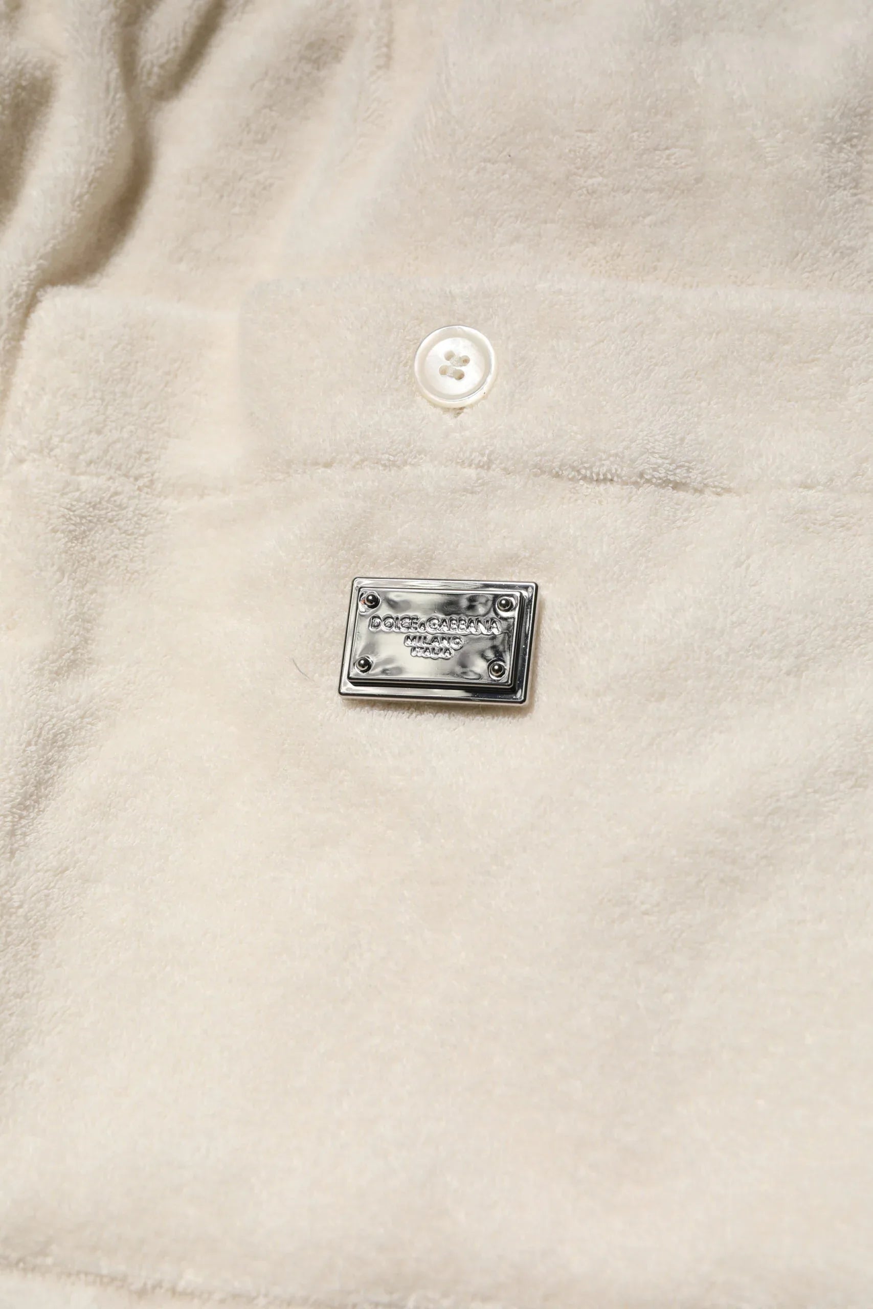 Dolce & Gabbana Ivory Cotton Men Bermuda Sweatshorts Shorts - Zeiniez