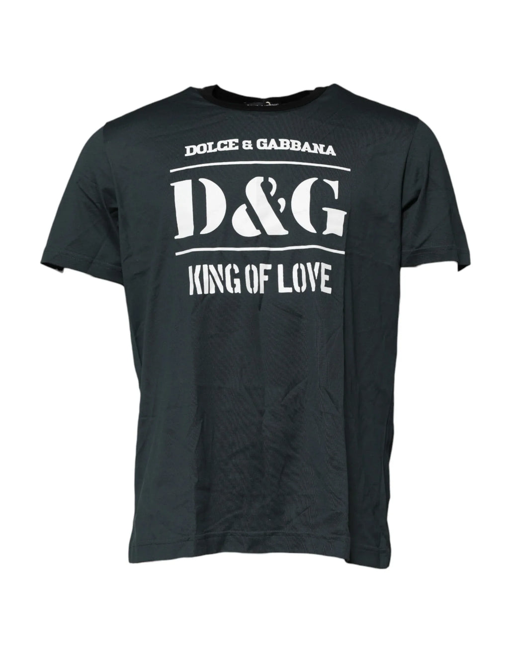 Dolce & Gabbana Black Cotton Printed Short Sleeves T-shirt - Zeiniez