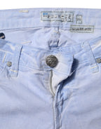 Acht Light Blue Cotton Slim Fit Denim Low Waist Denim Jeans
