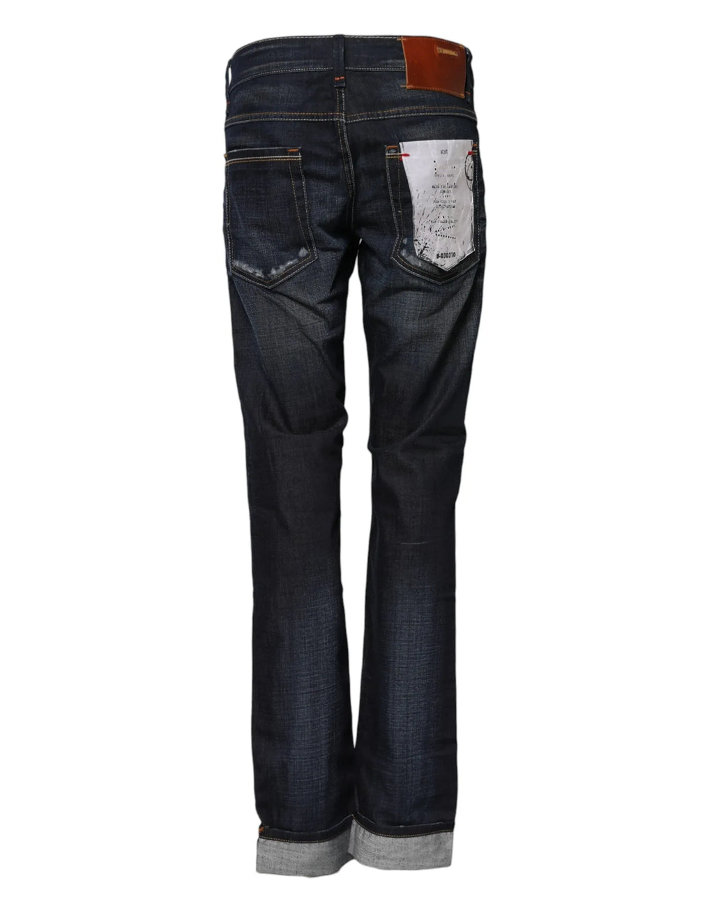 Acht Blue Washed Cotton Mid Waist Flared Denim Jeans - Zeiniez