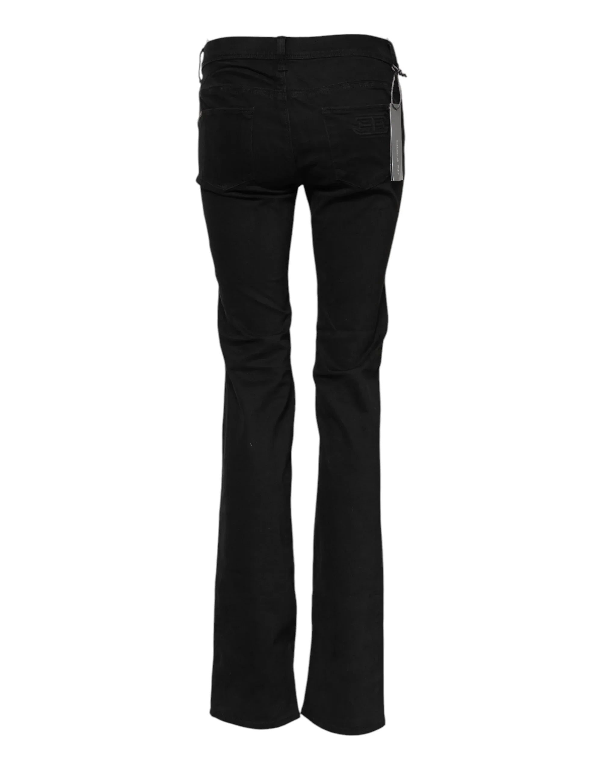 Ermanno Scervino Black Cotton Stretch Flared Bootcut Denim Jeans - Zeiniez