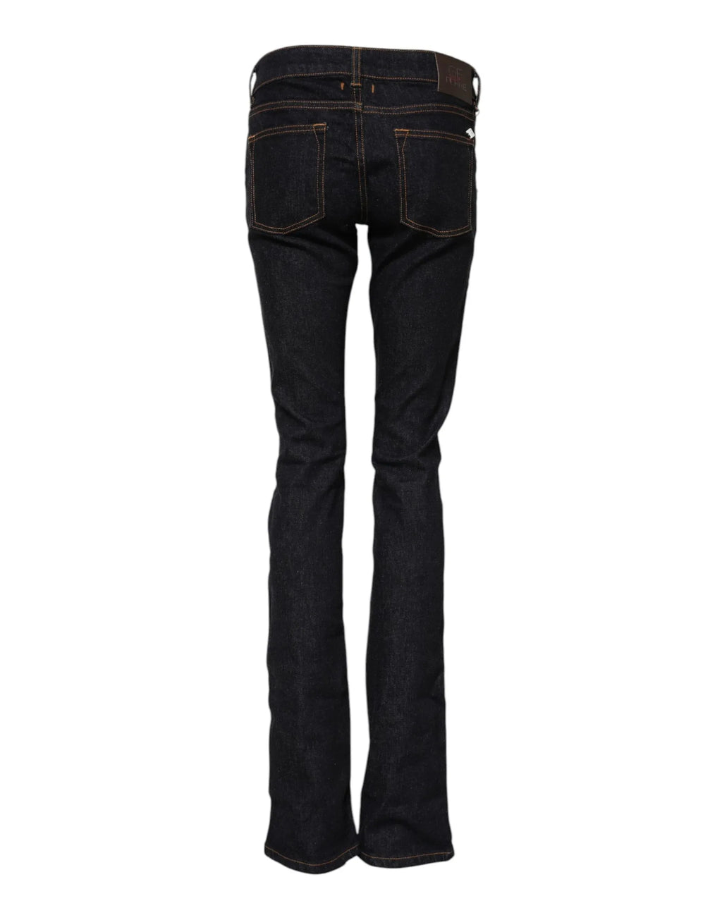 GF Ferre Dark Blue Cotton Mid Waisted Skinny Denim Jeans - Zeiniez