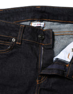 GF Ferre Dark Blue Cotton Mid Waisted Skinny Denim Jeans - Zeiniez