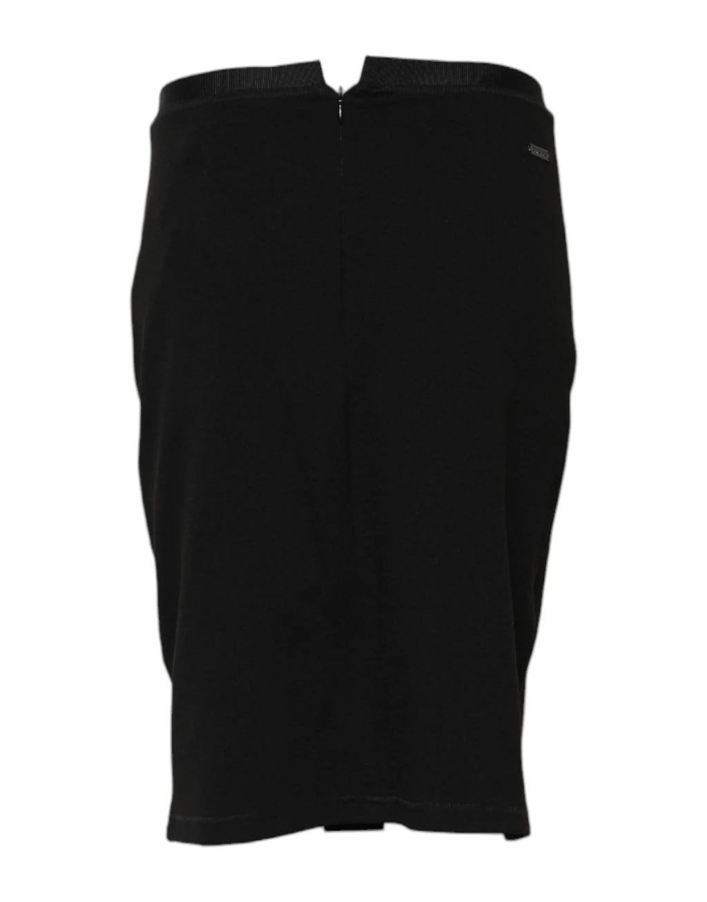 GF Ferre Black Polyester Pencil Cut Knee Length Skirt - Zeiniez
