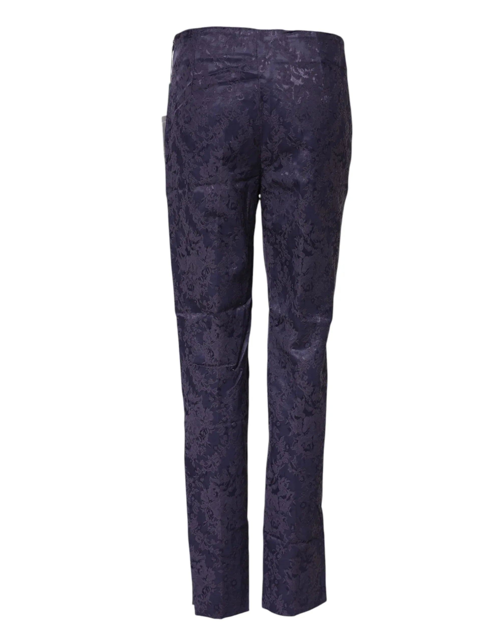 BENCIVENGA Purple Jacquard High Waisted Pants - Zeiniez