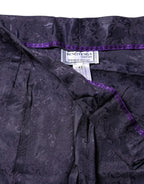 BENCIVENGA Purple Jacquard High Waisted Pants - Zeiniez