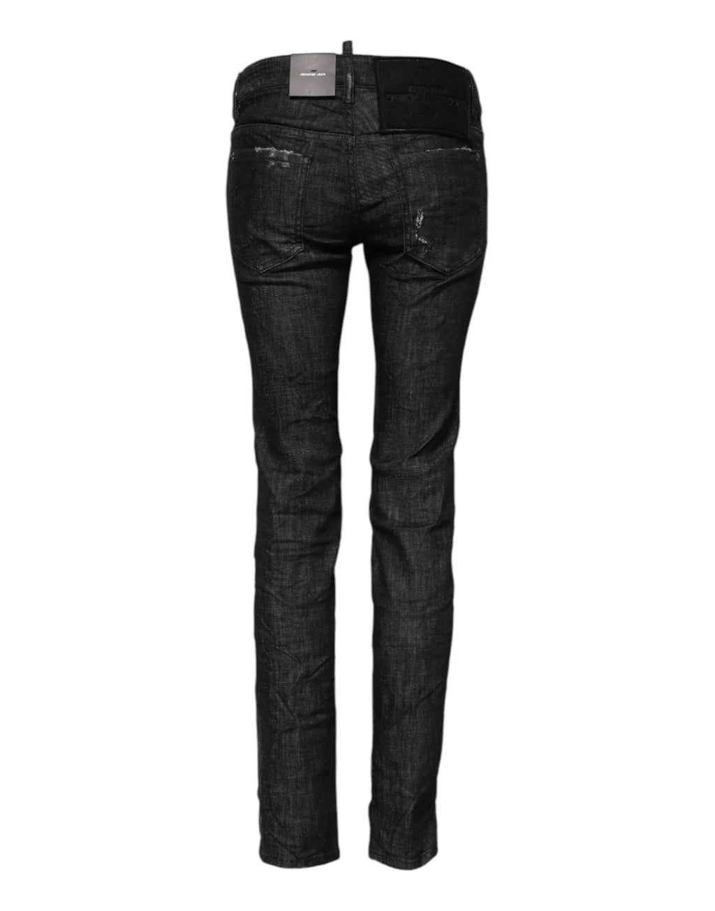 Dsquared² Black Cotton Low Waist Skinny Denim Jeans - Zeiniez