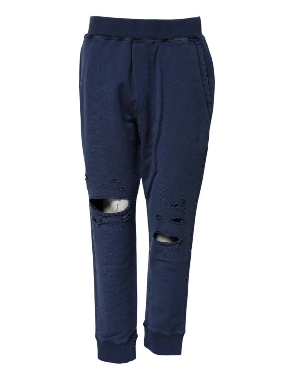 Dsquared² Blue Cotton Mid Waisted Jogger Pants - Zeiniez