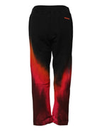 Dsquared² Black Red Cotton Straight Fit Jogger Pants - Zeiniez