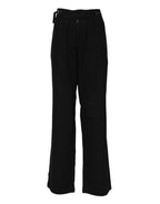 Ermanno Scervino Black Straight Fit High Waist Pants