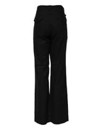 Ermanno Scervino Black Straight Fit High Waist Pants - Zeiniez