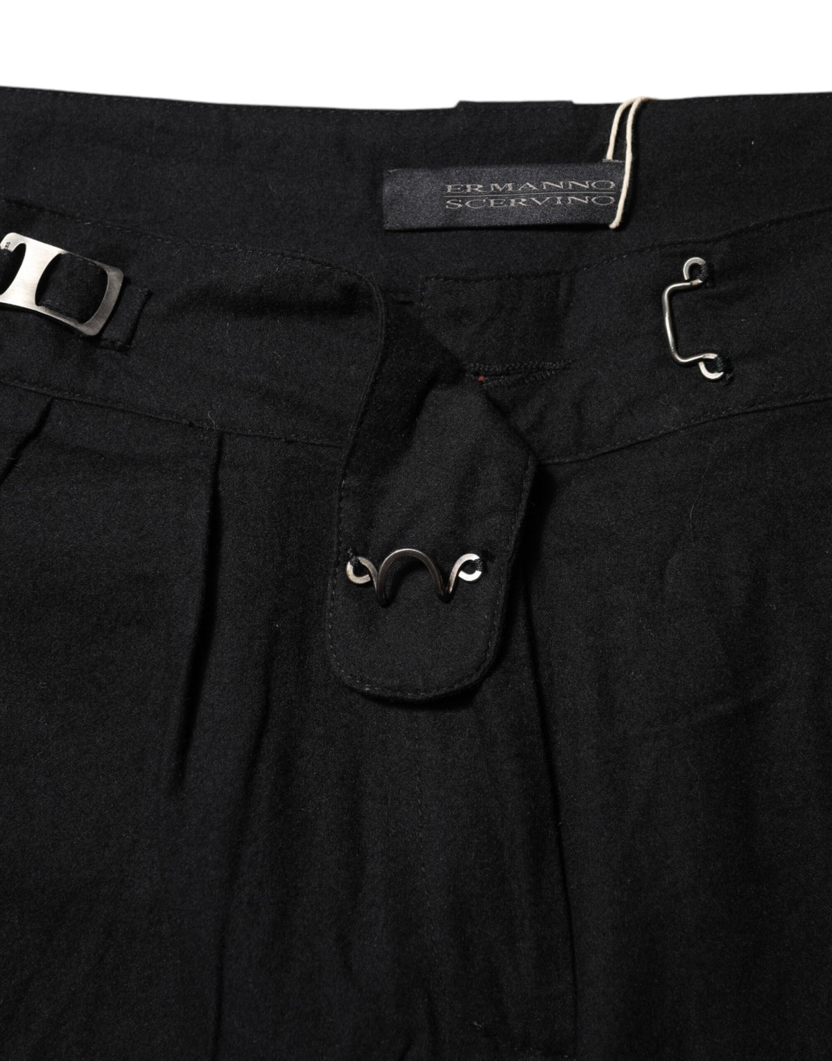 Ermanno Scervino Black Straight Fit High Waist Pants