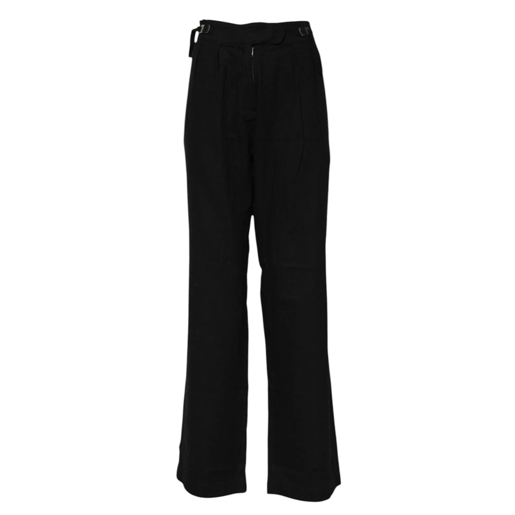 Ermanno Scervino Black Straight Fit High Waist Pants - Zeiniez