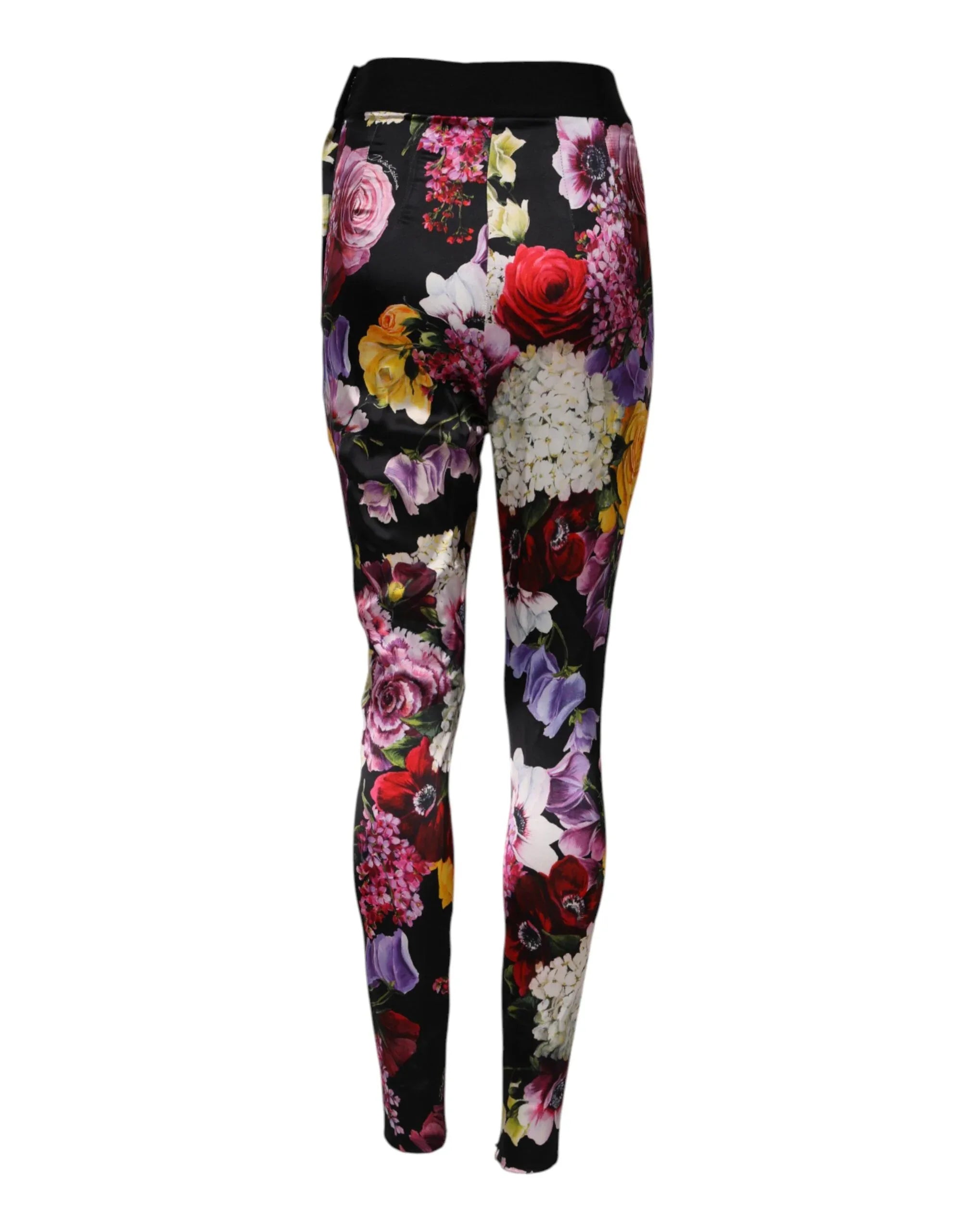 Dolce & Gabbana Multicolor Floral Legging Stretch Waist Pants - Zeiniez