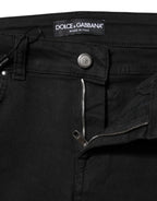 Dolce & Gabbana Black Cotton Stretch Slim Fit Denim Jeans