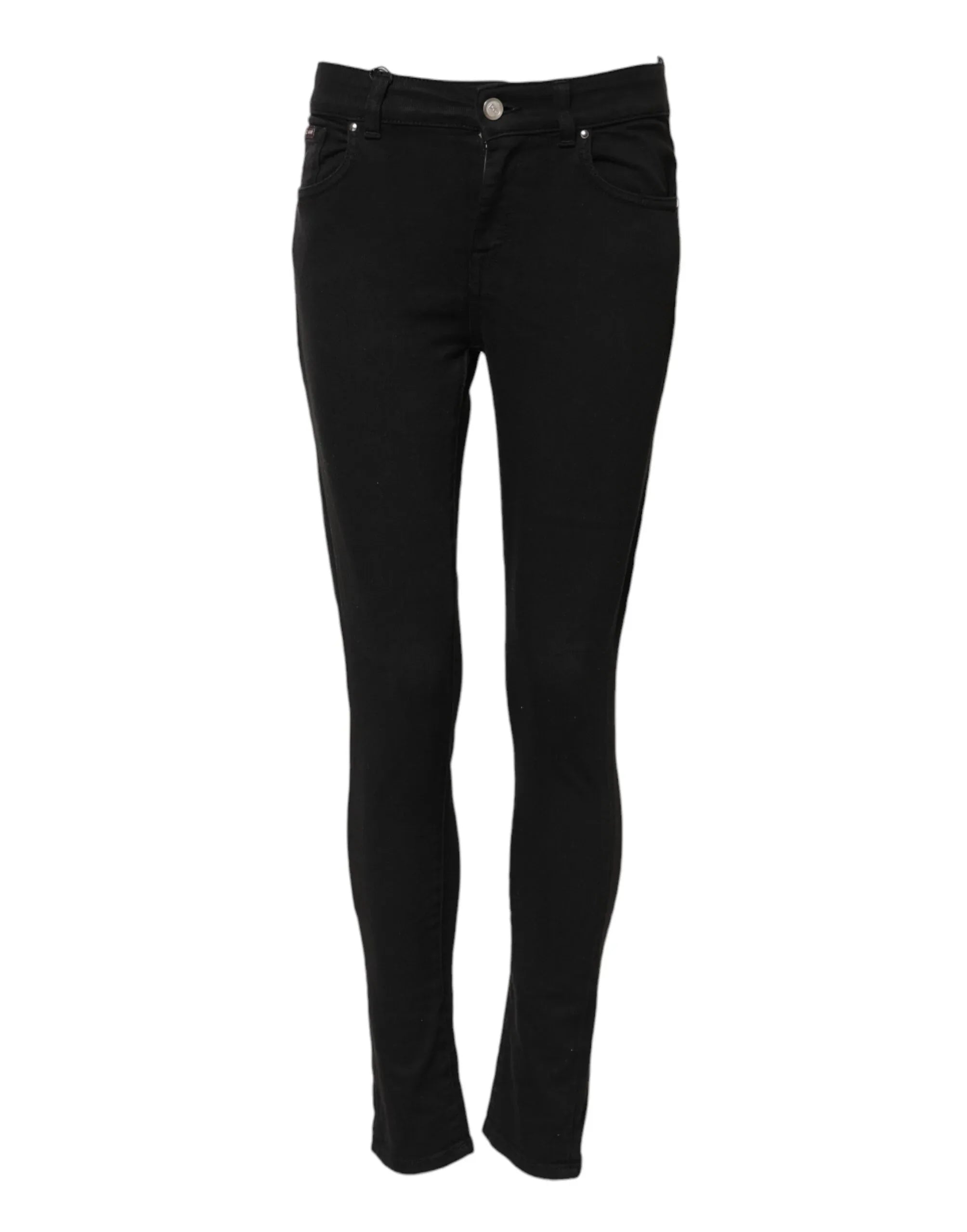 Dolce & Gabbana Black Cotton Skinny Mid Waist Denim Jeans - Zeiniez