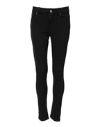 Dolce & Gabbana Black Cotton Skinny Mid Waist Denim Jeans - Zeiniez