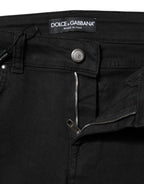 Dolce & Gabbana Black Cotton Skinny Mid Waist Denim Jeans - Zeiniez