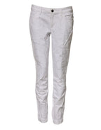 Dolce & Gabbana White Cotton Mid Waisted Women Denim Jeans - Zeiniez