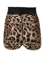Dolce & Gabbana Brown Leopard High Waist Hot Pants Shorts - Zeiniez