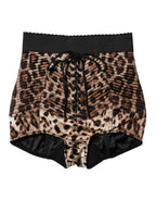 Dolce & Gabbana Brown Leopard High Waist Hot Pants Shorts - Zeiniez