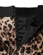 Dolce & Gabbana Brown Leopard High Waist Hot Pants Shorts - Zeiniez