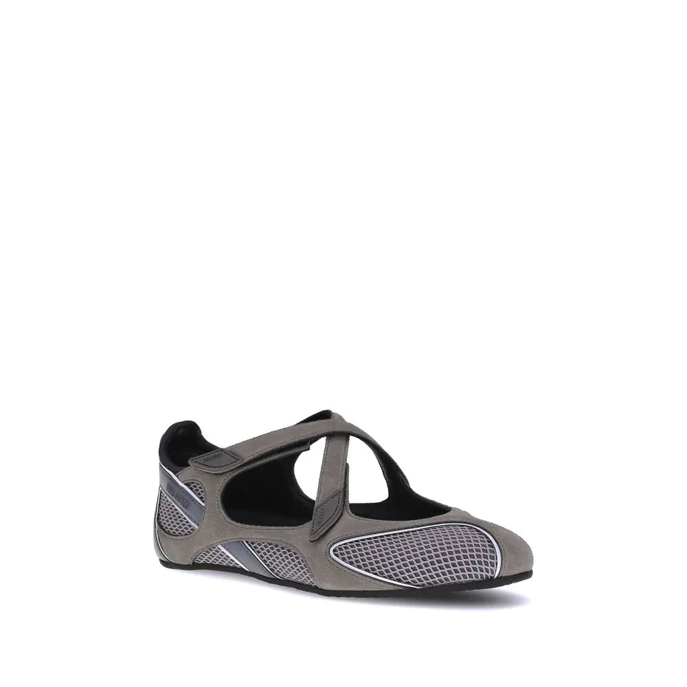 The Attico Gray Polyethylene Ballet Flats - Zeiniez