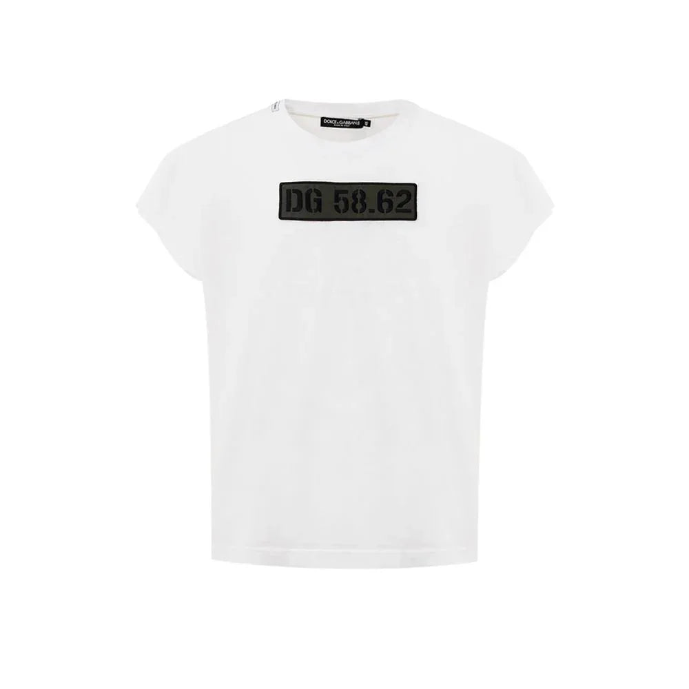 Dolce & Gabbana White Cotton T-Shirt - Zeiniez