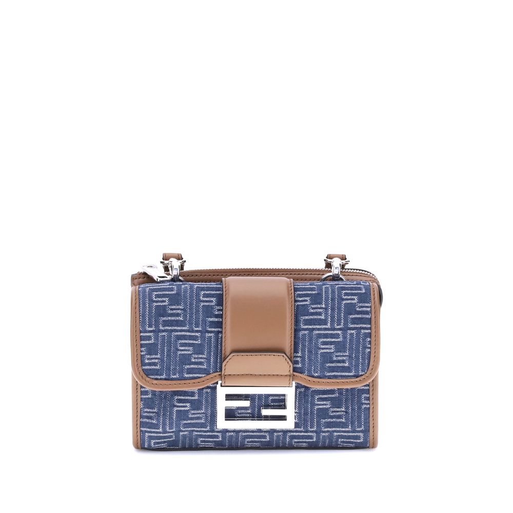 Fendi Blue Cotton Shoulder Bag - Zeiniez