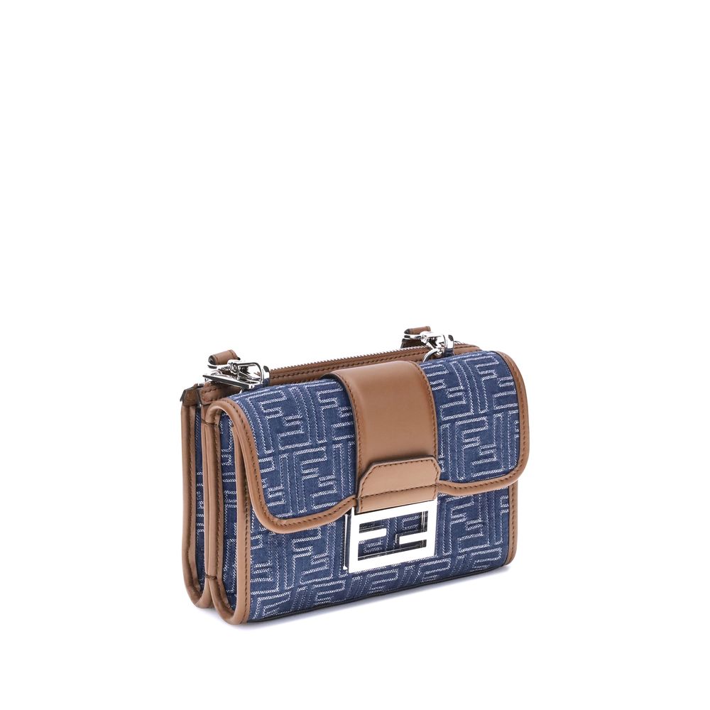 Fendi Blue Cotton Shoulder Bag - Zeiniez