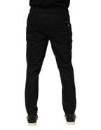 Dolce & Gabbana Black Striped Wool Men Jogger Pants - Zeiniez