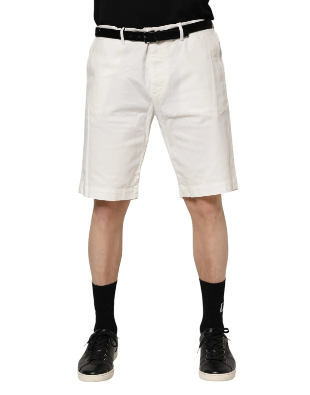 Dolce & Gabbana White Chinos Cotton Stretch Men Casual Shorts - Zeiniez
