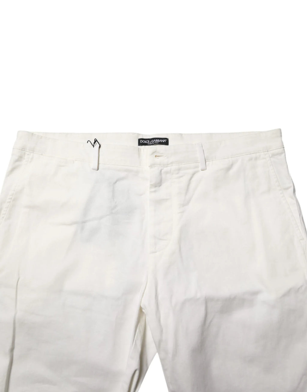 Dolce & Gabbana White Chinos Cotton Stretch Men Casual Shorts - Zeiniez
