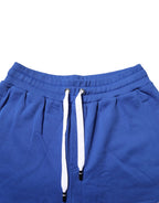 Dolce & Gabbana Blue Logo Cotton Bermuda Sweatshorts Shorts - Zeiniez