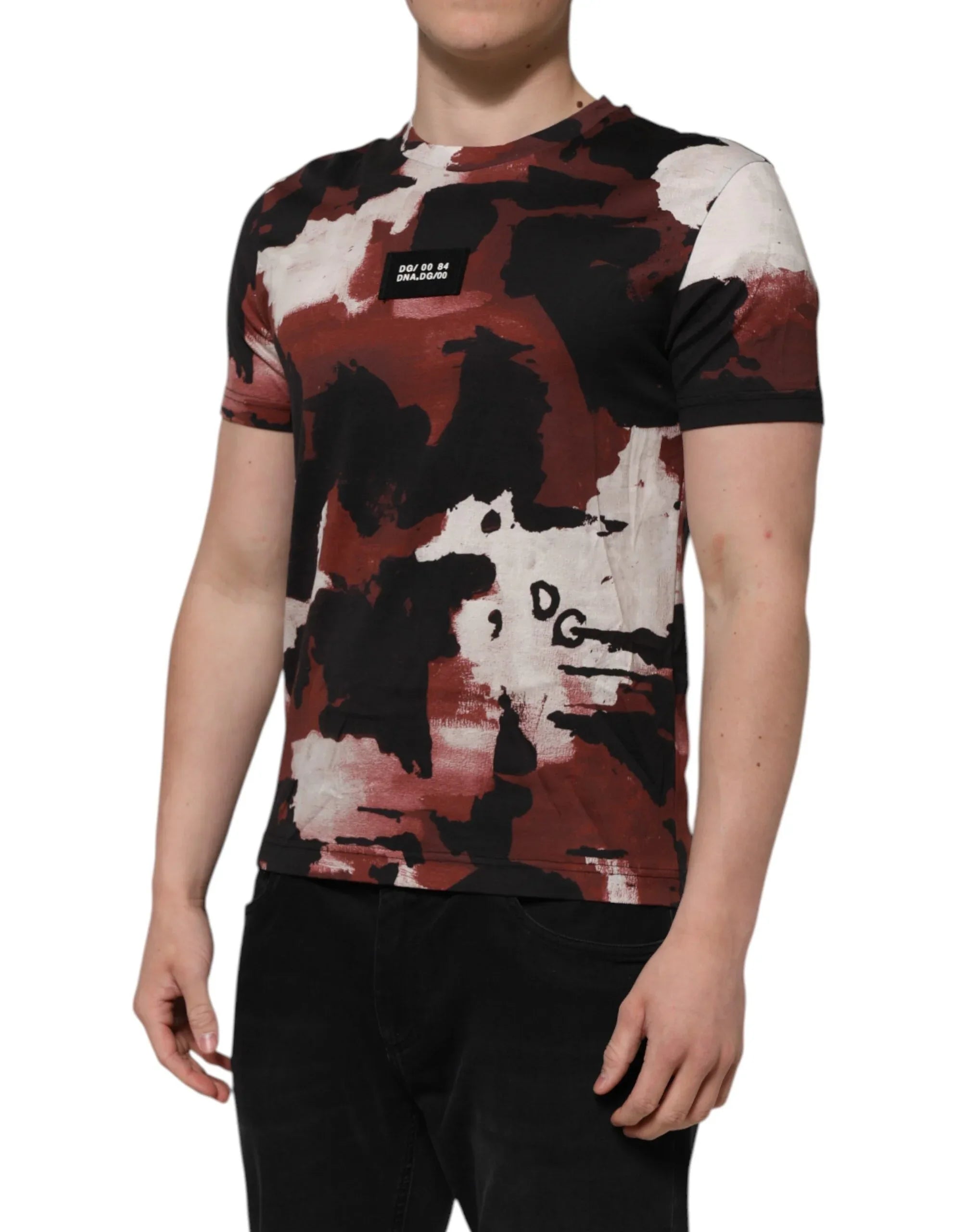 Dolce & Gabbana Multicolor Camouflage Men Crew Neck T-shirt - Zeiniez